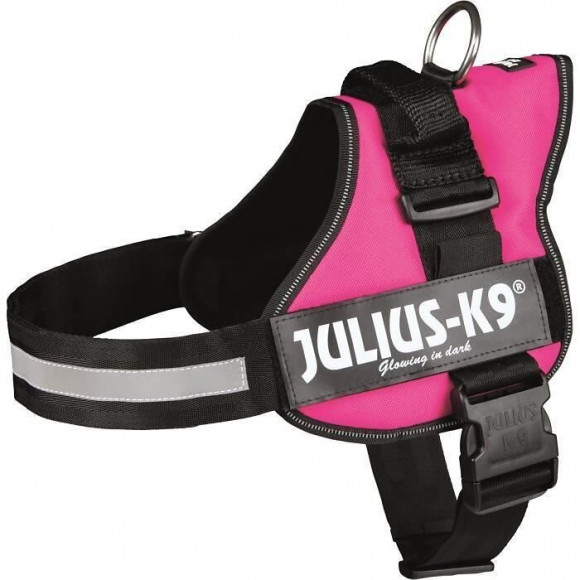 Harnais Power Julius-k9 - 1 - L : 66-85 Cm-50 Mm - Fuchsia - Pour Chien