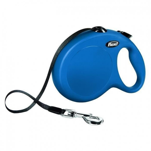 Kerbl Laisse-sangle Flexi Newclassic L - Longueur : 8 M - Poids Max : 50 Kg - Bleu - Pour Chien