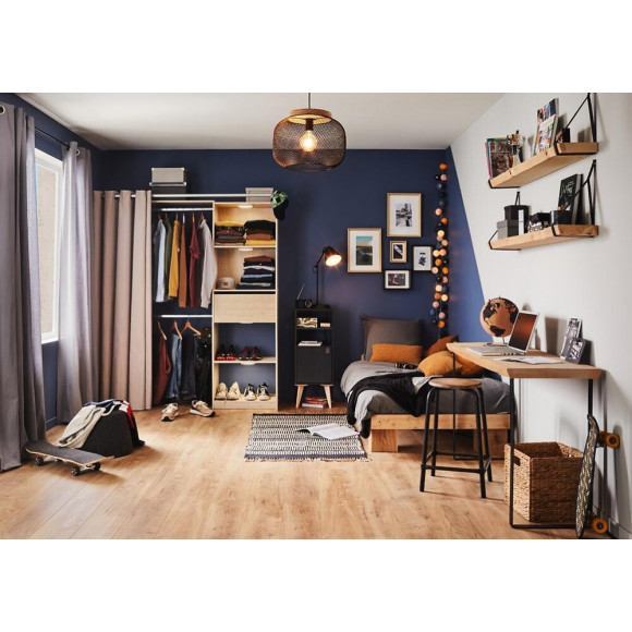 Pied Pour Meubles, Tables Et Bars Rectangle Rei À Visser Acier Mat Noir