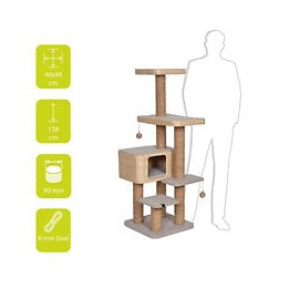 Ebi Griffoir Palawan Pour Chats - 48 X 48 X 140 Cm - Brun