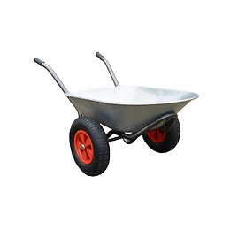 Brouette deux roues, châssis tubulaire monobloc bac 90 l galvanisé