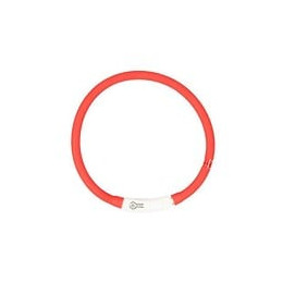 Duvo Anneau Lumineux Seecurity Flash Light Ring Usb Silicone - 45 Cm - Rouge - Pour Chien