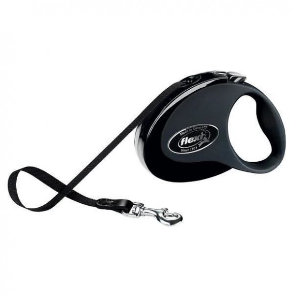 Flexi New Classic Noir Sangle 5m : S