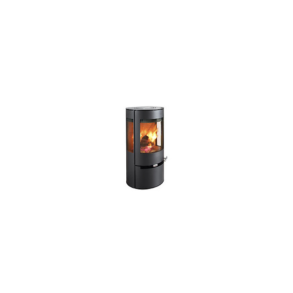Poêle à bois 6kW Aduro 9 noir 7 étoiles vitres latérales
