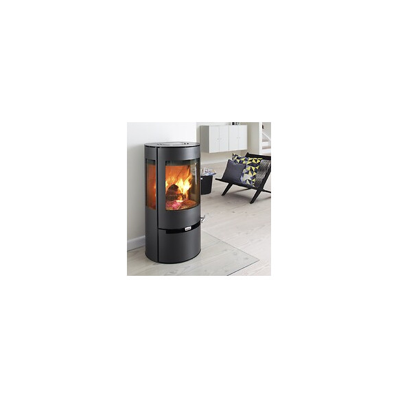 Poêle à bois 6kW Aduro 9 noir 7 étoiles vitres latérales