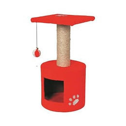 Vadigran Grimpoir Bongo - 30x30x59cm - Rouge - Pour Chat