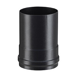 Adaptateur émaillé noir mat diamètre 80mm femelle/femelle