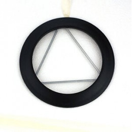 Rosace à ressort émaillée noir mat diamètre 150mm