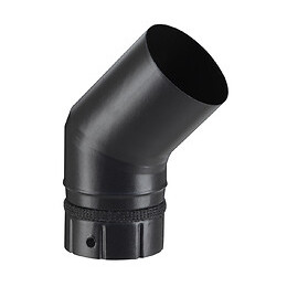 Coude à segment 45° diamètre 80 émaillé noir mat