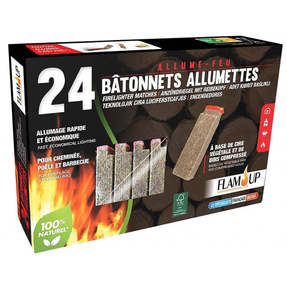 Allume-feu Boîte 24 bâtonnets