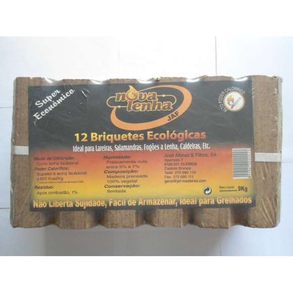 Pack de 12 bûches compressées