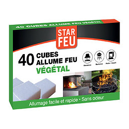 40 cubes blanc végétal