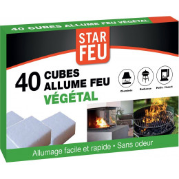 40 cubes blanc végétal
