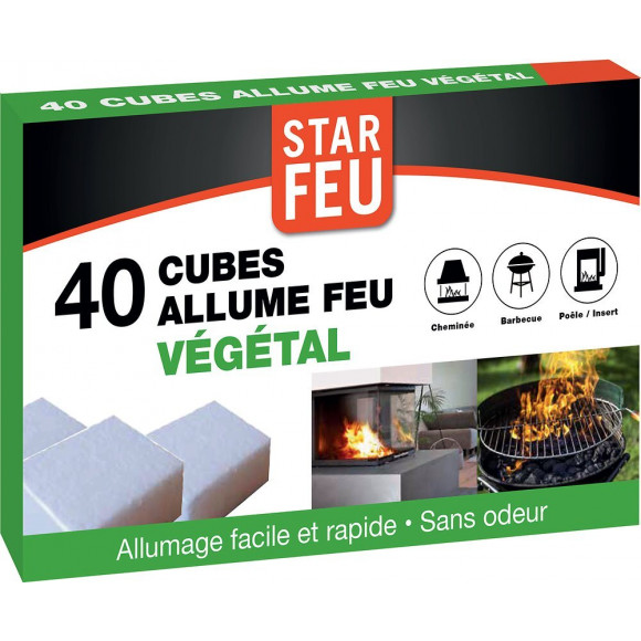 40 cubes blanc végétal