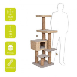 Ebi Griffoir Palawan Pour Chats - 48 X 48 X 140 Cm - Brun