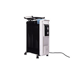 Radiateur Bain D'huile 2800w Avec Corde À Linge Et Réservoir D'humidification