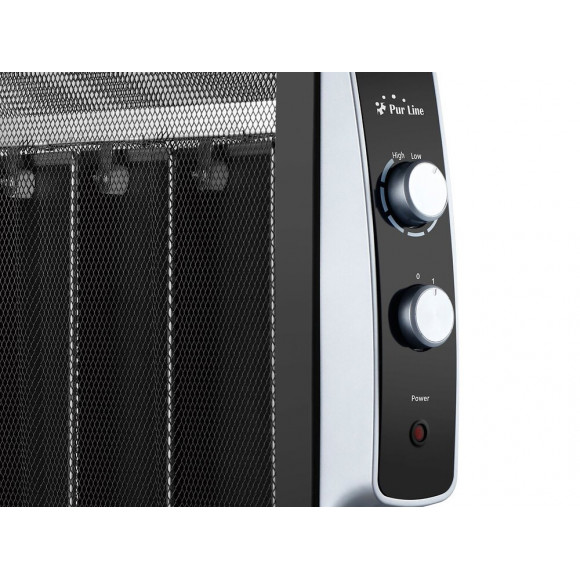 Radiateur Électrique Avec Panneau Mica 1500w, Thermostat Réglable, Augmentation Immédiate De La Température