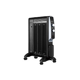 Radiateur Électrique Avec Panneau Mica 1500w, Thermostat Réglable, Augmentation Immédiate De La Température