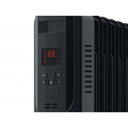 Radiateur À Bain D'huile Numérique De 2000w Avec Contrôle Wifi Noir