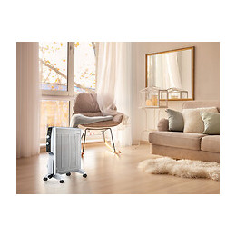 Radiateur Chauffage Électrique Avec Panneau Mica Blanc Avec Roues