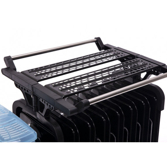 Radiateur Bain D'huile 2500w Avec Corde À Linge Et Réservoir D'humidification