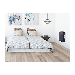 Radiateur Électrique À Convection, Vitrage Trempé Noir, 750 W / 1500 W, Sol Et Mur
