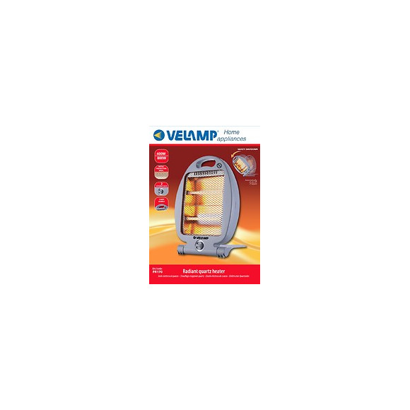 Chauffage Électrique Quartz 800w. Gris