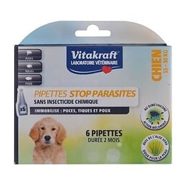 Vitakraft Pipettes Stop Parasites Dimethicone - Chien De 15-30 Kg