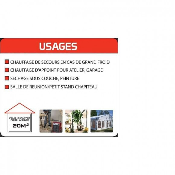 Mecafer Chauffage Ceramique Soufflant Mh2000 - 2000 W