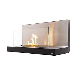 Cheminée Bio Éthanol Mural En Verre Et Inox