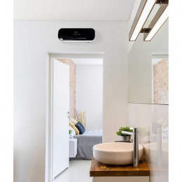 Radiateur Soufflant Ceramique Mural - Blanc/noir - Programmation - Ioni Supra - Tempo