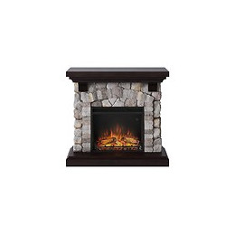 Cheminée Électrique Décorative "reino" Pierre Grise - Powerflame