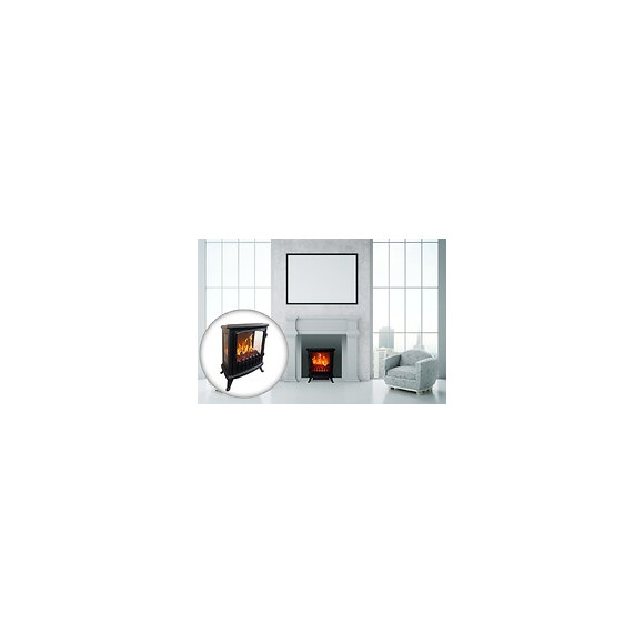 Cheminée Électrique "fire Glass" - Noire