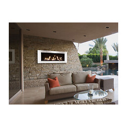 Cheminée Bioéthanol Murale En Acier Inoxydable Extra Large Avec 3 Feux Et Verre Trempé