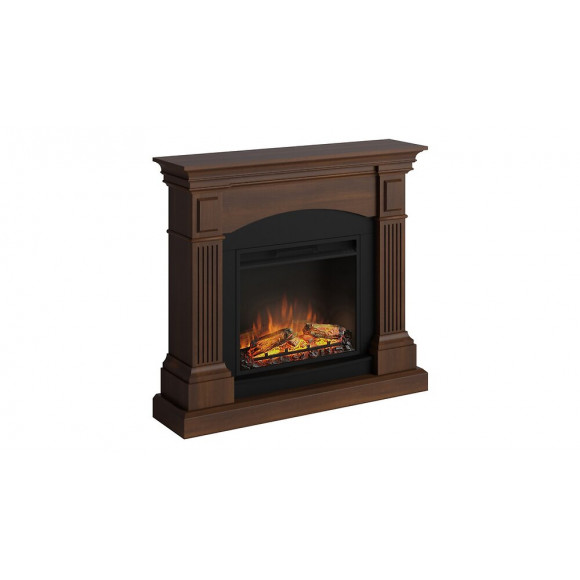 Cheminée Électrique Décorative "magna" Bois De Noyer - Powerflame