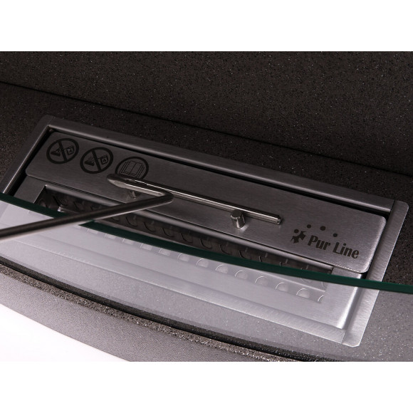 Cheminée Bio Murale  En Acier Effet Pierre Couleur Anthracite