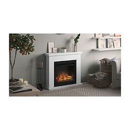 Cheminée Électrique Décorative "frode" Blanche - Powerflame