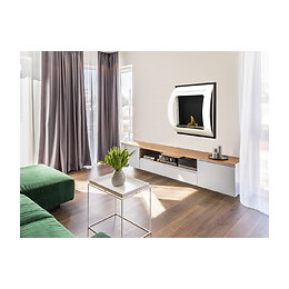 Bio-cheminée À Conception Verticale Courbée