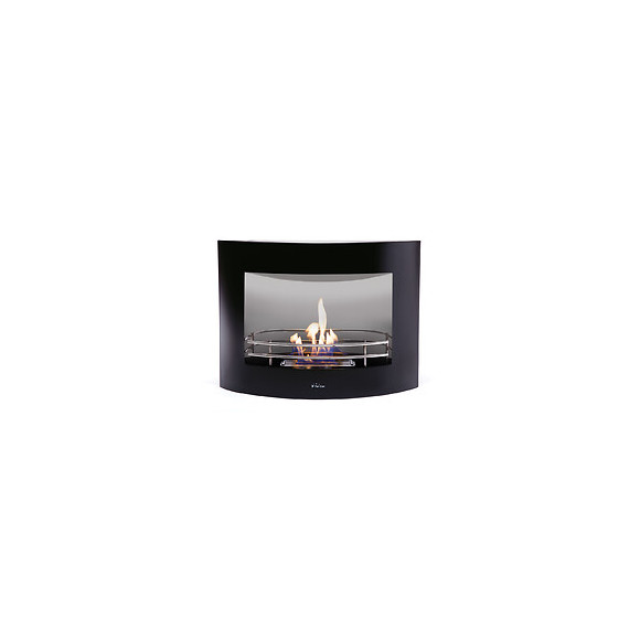 Cheminée Bio Éthanol Moderne Au Formes Arrondies Et Foyer Miroir