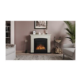 Cheminée Électrique Décorative "helmi" Blanc Crème - Powerflame