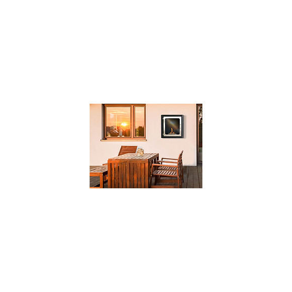 Cheminée Murale À L'éthanol Avec Porte Vitrée