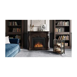 Cheminée Électrique Décorative "gala" Noyer Royal - Powerflame