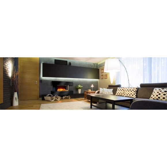 Cheminée Électrique 2000w Noir - Lounge Medium Noir