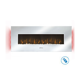 Cheminée Éléctrique Murale Décorative De Très Grande Taille Avec Un Jeux De Nuance Interieur Et Exterieur