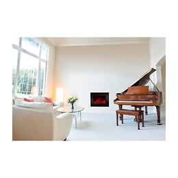 Carrera Stella Plus  1800 Watts Cheminee Decorative Et Chauffant Electrique - Motifs Galets - Facade Galbee - 2 Puissances