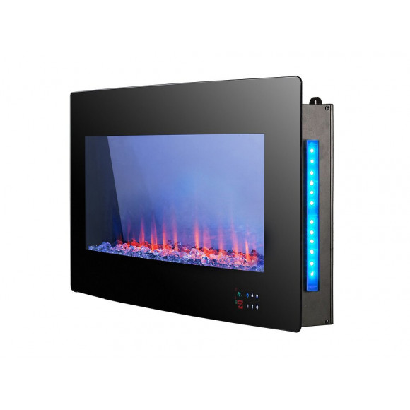 Cheminée Électrique Mural Avec Lumière Led Personnalisable Et Effet  3d