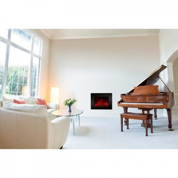 Carrera Stella Plus  1800 Watts Cheminee Decorative Et Chauffant Electrique - Motifs Galets - Facade Galbee - 2 Puissances