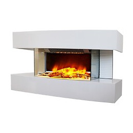 Cheminée Électrique 2000w Blanc - Lounge Medium Blanc