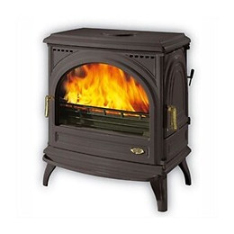 Poêle À Bois Fonte-carvin-11 Kw-peint Anthracite Godin - 366101