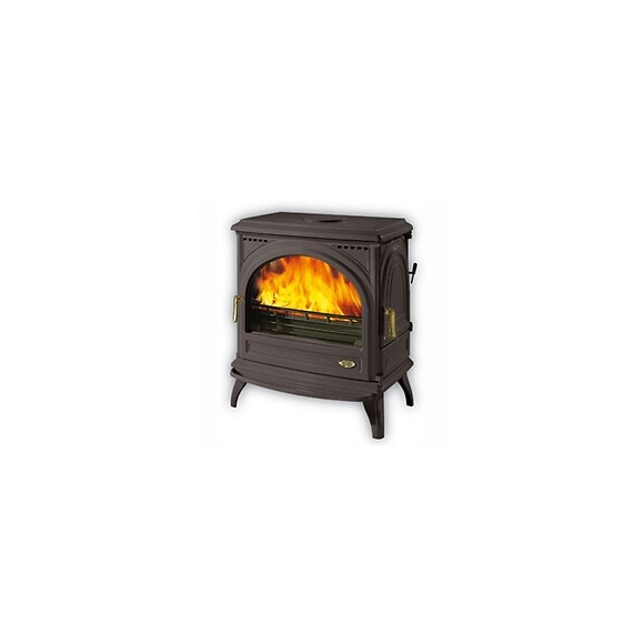 Poêle À Bois Fonte-carvin-11 Kw-peint Anthracite Godin - 366101